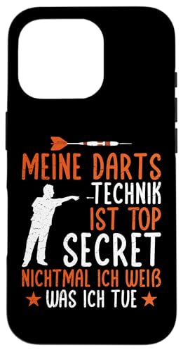 Hülle für iPhone 16 Pro Lustiges Meine Darts Technik von Dartspieler Darter Dart Geschenke