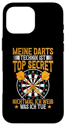 Hülle für iPhone 16 Pro Max Lustiges Darts Nichtmal Weiß Was Ich Tue von Dartspieler Darter Dart Geschenke