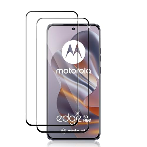 Datree 2 Stück Schutzfolie für Motorola Moto Edge 50 Neo/Moto ThinkPhone 25 für Panzerglas,9H Härte Schutzglas, Anti-Kratz, Anti-Bläschen Displayschutzfolien, HD Klar Schutzfolie-Schwarz von Datree