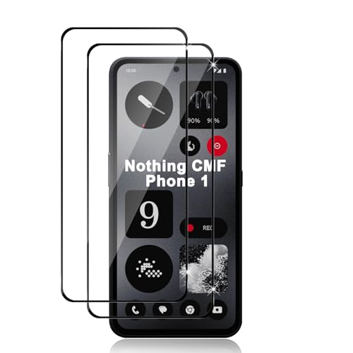 Datree 2 Stück Schutzfolie für Nothing CMF Phone 1 für Panzerglas,9H Härte Schutzglas, Anti-Kratz, Anti-Bläschen Displayschutzfolien, HD Klar Schutzfolie-Schwarz von Datree