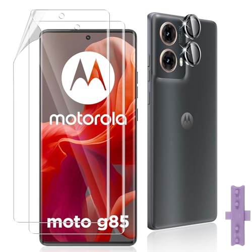 Datree 2 Stück für Motorola Moto G85 5G TPU Schutzfolie, 1 Stück Kameraschutz für Panzerglas, Kratzfester Schutz, HD Displayschutzfolie, TPU-Folie HD Displayfolie von Datree