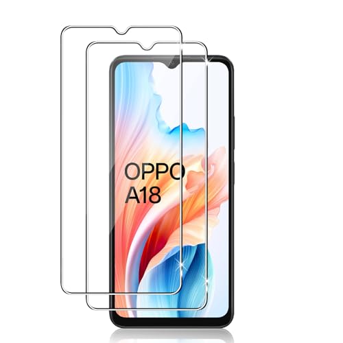 Datree für OPPO A38/OPPO A18 Panzerglas,9H Härte Schutzglas, Anti-Kratz, Anti-Bläschen Displayschutzfolien, 2 Stück Gehärtetes Glas Folie, HD Klar Schutzfolie von Datree