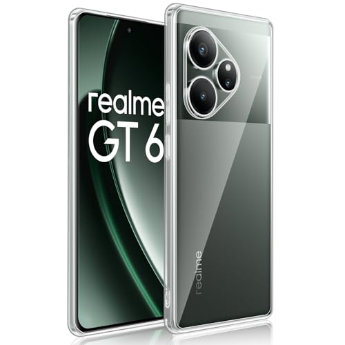 Datree für Realme GT 6 /Realme GT 6T Hülle, Slim Weich Dünn Durchsichtige TPU Case Soft Silikon Transparent Schutzhülle Ultra Thin Back Cover Handyhülle von Datree