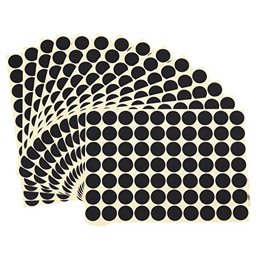 Dawafit 19Mm Circles Round Code Stickers Selbstklebende Klebeetiketten Schwarz von Dawafit