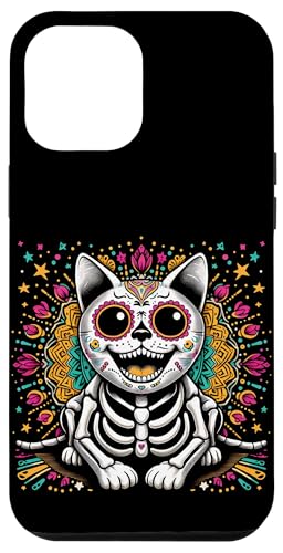 Hülle für iPhone 12 Pro Max Domestic Shorthair Katzenliebhaber Dia De Los Muertos von Day of the Dead Domestic Shorthair Cat Apparel Co.