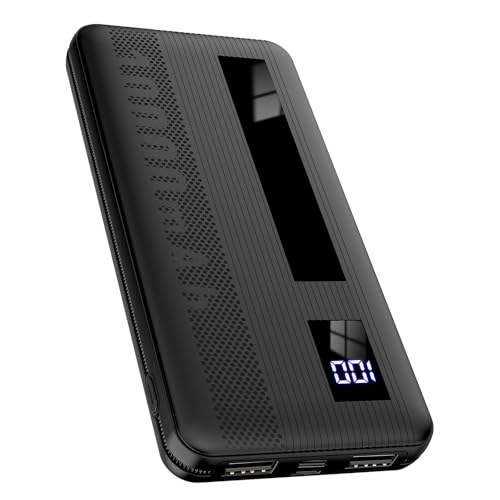 Power Bank, 10000mAh Powerbank Klein Aber Stark, Externe Handyakkus USB C Port, Externer Akku LED Display, 2 USB Ausgängen und Mirco USB Eingängen, Tragbares Ladegerät für Smartphone, Tablets und mehr von Dbasne