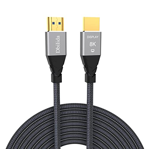 Dbilida Glasfaserkabel HDMI 2.1 20 M, 8K HDMI 2.1 Kabel, 8K 4K Glasfaser HDMI Kabel Unterstützung 48Gbps, 4K / 8K 60Hz, 4K 120Hz, Dynamic HDR, eARC, Kompatibel mit PS5, Xbox Series X von Dbilida