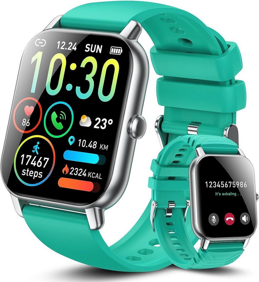 Ddidbi Smartwatch (1,85 Zoll, Android iOS), Telefonfunktion Fitnessuhr IP68 Wasserdicht 112 Sportmodi Armbanduhr von Ddidbi