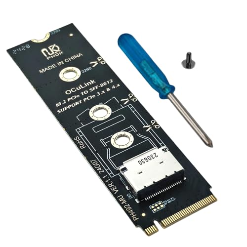 Ddujbtp Mkey PCIe auf SFF8612 Erweiterungsadapterkarte unterstützt SFF8611 SFF8612 für verschiedene Mainboards von Ddujbtp