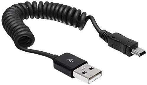 2x Delock USB 2.0 Typ A auf mini B Spiral Kabel (bis 60 cm) von DeLOCK