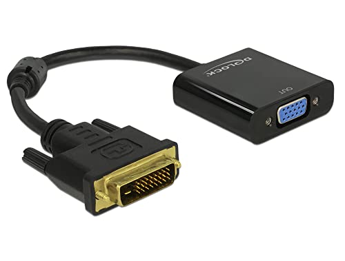 DELOCK 65658 Adapterkabel DVI 24+1 Stecker > VGA Buchse schwarz von DeLOCK