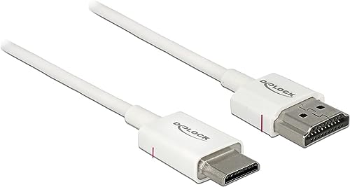 DELOCK Kabel High Speed HDMI mit Ethernet - HDMI-A Stecker > HDMI Mini-C Stecker 3D 4K 2 m Slim von DeLOCK