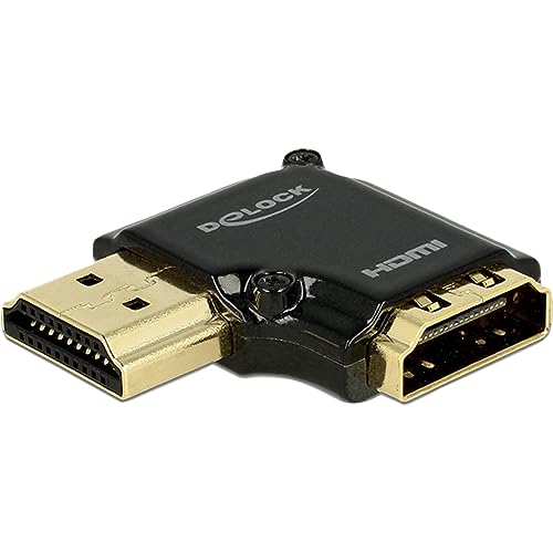 DELOCK ADAPTADOR ACODADO HDMI - HDMI M/H 4K NEGRO METALICO von DeLOCK