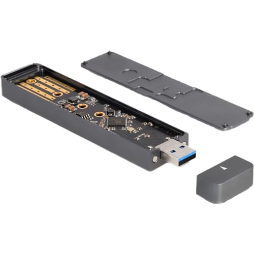 DeLOCK Laufwerksgehäuse Externes Gehäuse M.2 NVMe PCle SSD, SATA SSD von DeLOCK