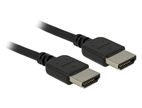 DeLock 4K HDMI Kabel @ 60Hz Premium Zertifiziertes Ultraflexibeles Kabel UHD TV, 1,00m, Unterstüzt HDR, ARC, CEC 2.0, für Bluray Player, PS4, Xbox, 85215 von DeLOCK