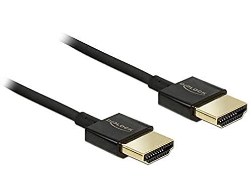 DeLock Kabel HDMI A Stecker HDMI A Stecker High Speed with Ethernet 3D 4K 2,0 m Premium Slim von DeLOCK