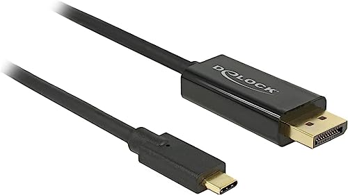 DeLock Kabel USB Type-C Stecker > Displayport Stecker (DP Alt Mode) 4K 60 Hz 2 m Schwarz von DeLOCK