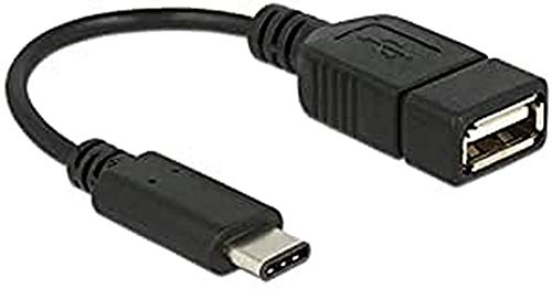 Delock Adapterkabel USB Type-C 2.0 Stecker > USB 2.0 A Buchse 15 cm Schwarz, 65579 von DeLOCK