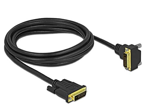 Delock DVI Kabel 24+1 Stecker zu 24+1 Stecker gewinkelt 2 m von DeLOCK