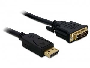 Delock Kabel DisplayPort 1.1 Stecker > DVI 24+1 Stecker Passiv 3 m schwarz von DeLOCK