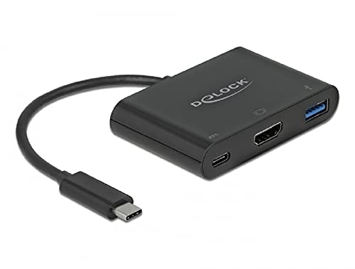 Delock USB Type-C Adapter zu HDMI 4K 30 Hz mit USB Typ-A und USB Type-C PD Delock USB Type-C Adapter zu HDMI 4K 30 Hz mit USB Typ-A und USB Type-C PD von DeLOCK