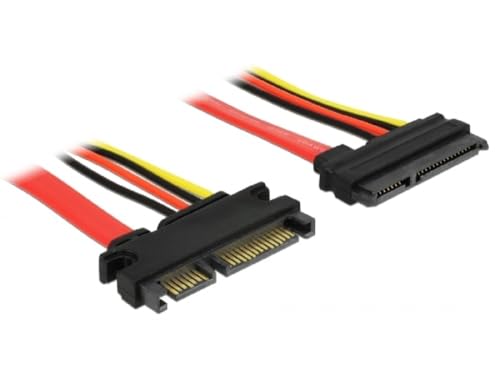 Delock Verlängerungskabel SATA 6 GB/S 22 Pin Stecker > SATA 22 Pin Buchse (5 V + 12 V) 20 cm von DeLOCK