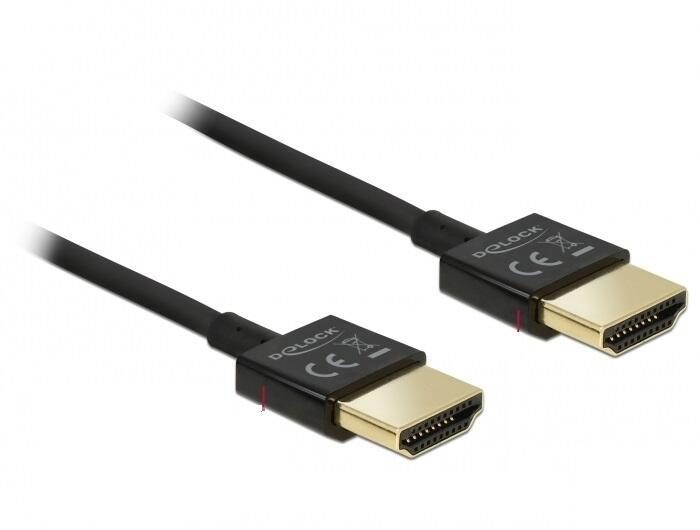 DeLOCK Kabel High Speed HDMI mit Ethernet 2m Slim High Quality von DeLock