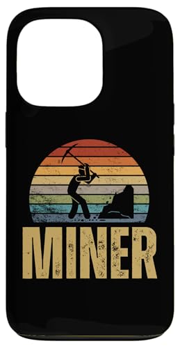 Hülle für iPhone 13 Pro Miner Vintage Retro 70er Jahre Design Funny Miner von Dedicated Coal Miner Mining Heritage