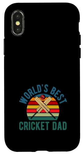 World's Best Cricket Dad Cricket-Spieler Hülle für iPhone X/XS von Dedicated Cricket Players and Enthusiasts