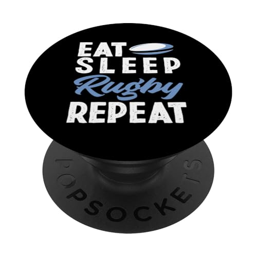 Eat Sleep Rugby Repeat Rugbyspieler PopSockets Klebender PopGrip von Dedicated Rugby Players and Enthusiasts