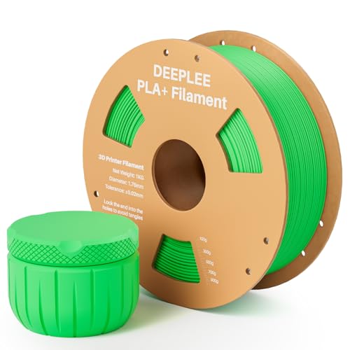 DEEPLEE PLA+ Filament 1.75mm, PLA Plus 3D Drucker Filament, Maßgenauigkeit +/- 0,02 mm, Filament 3D-Druckmaterialien, Lichtgrün 1kg (2,2lbs) von Deeplee