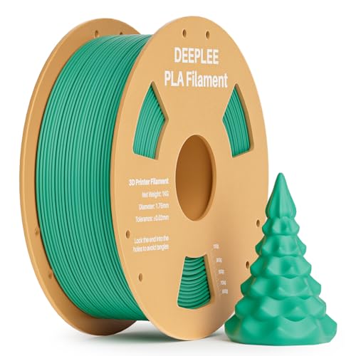 DEEPLEE PLA Filament 1.75mm, 3D Drucker Filament 1kg (2,2lbs), Maßgenauigkeit +/- 0,02 mm, Filament 3D-Druckmaterialien für FDM 3D Drucker, Seegrün von Deeplee