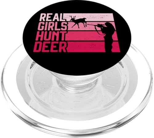 Buck Hirsch Jagd Jäger Mädchen Vintage Echte Mädchen Jagd Hirsch PopSockets PopGrip für MagSafe von Deer Buck Hunting Hunter DA0