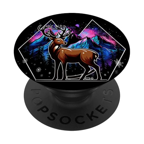 Hirsch Wald Wildlife PopSockets mit austauschbarem PopGrip von Deer Buck Retro Hunting Designs