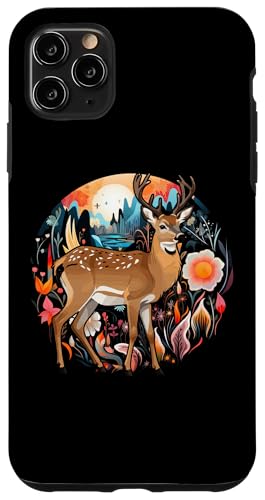 Hülle für iPhone 11 Pro Max Hirsch Wald Wildlife von Deer Buck Retro Hunting Designs