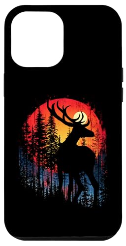 Hülle für iPhone 12 Pro Max Hirsch Wald Wildlife von Deer Buck Retro Hunting Designs