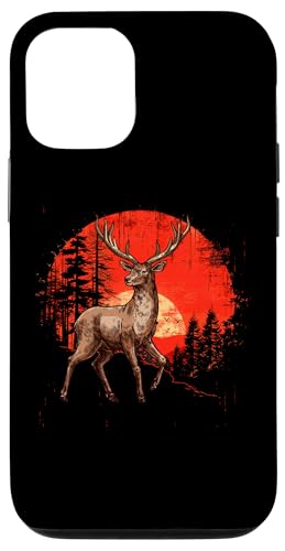 Hülle für iPhone 14 Pro Hirsch Wald Wildlife von Deer Buck Retro Hunting Designs