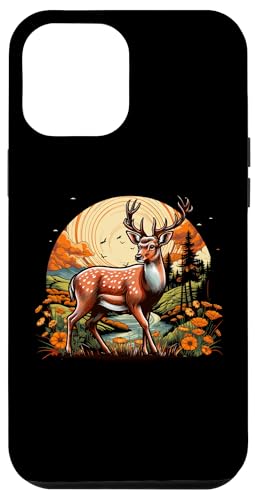 Hülle für iPhone 15 Pro Max Hirsch Wald Wildlife von Deer Buck Retro Hunting Designs