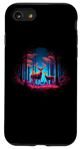 Hülle für iPhone SE (2020) / 7 / 8 Hirsch Wald Wildlife von Deer Buck Retro Hunting Designs