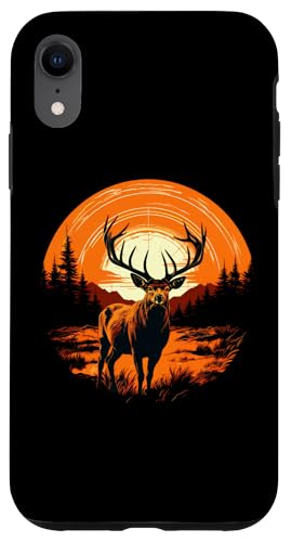 Hülle für iPhone XR Hirsch Wald Wildlife von Deer Buck Retro Hunting Designs