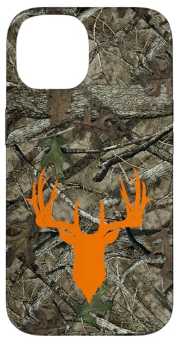 Hülle für iPhone 14 Hirsch Jagd Schwarz Braun Orange Baum Camo Camouflage von Deer Hunting Cases