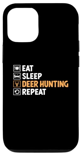 Hülle für iPhone 12/12 Pro Essen, schlafen, Hirschjagd, Bockjagd, Huntsman Hunter von Deer Hunting Huntsman Hunter Gifts