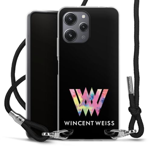 DeinDesign Carry Case kompatibel mit Xiaomi Redmi 12 Hülle mit Band Handykette zum Umhängen schwarz Wincent Weiss Offizielles Lizenzprodukt Musik von DeinDesign