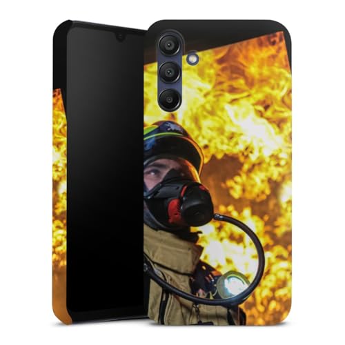 DeinDesign Premium Case kompatibel mit Samsung Galaxy A15 5G Smartphone Handyhülle Schutzhülle glänzend Feuer Hobby Feuerwehr von DeinDesign