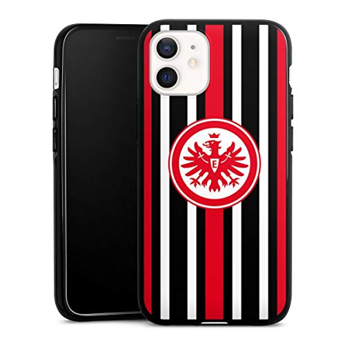 DeinDesign Silikon Hülle kompatibel mit Apple iPhone 12 Mini Case schwarz Handyhülle Eintracht Frankfurt Streifen SGE von DeinDesign