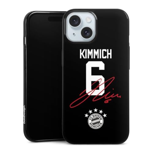 Silikon Hülle kompatibel mit Apple iPhone 15 Case schwarz Handyhülle FC Bayern München FCB Kimmich von DeinDesign