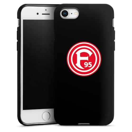 DeinDesign Silikon Hülle kompatibel mit Apple iPhone 7 Case schwarz Handyhülle F95 Logo Fortuna Düsseldorf von DeinDesign