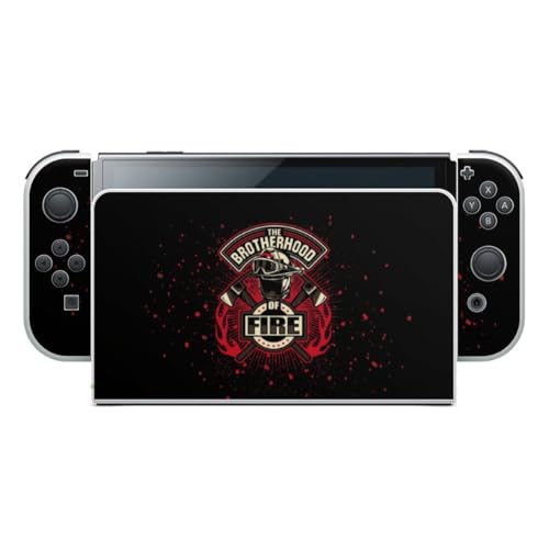 DeinDesign Skin kompatibel mit Nintendo Switch OLED Folie Sticker Feuerwehr Feuerwehrmann 110 von DeinDesign