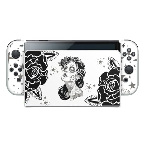 DeinDesign Skin kompatibel mit Nintendo Switch OLED Folie Sticker Tattoo Muerta Totenkopf von DeinDesign