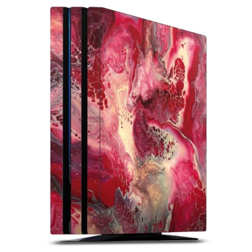 DeinDesign Skin kompatibel mit Sony Playstation 4 Pro Folie Sticker pink Abstrakt Marmor von DeinDesign